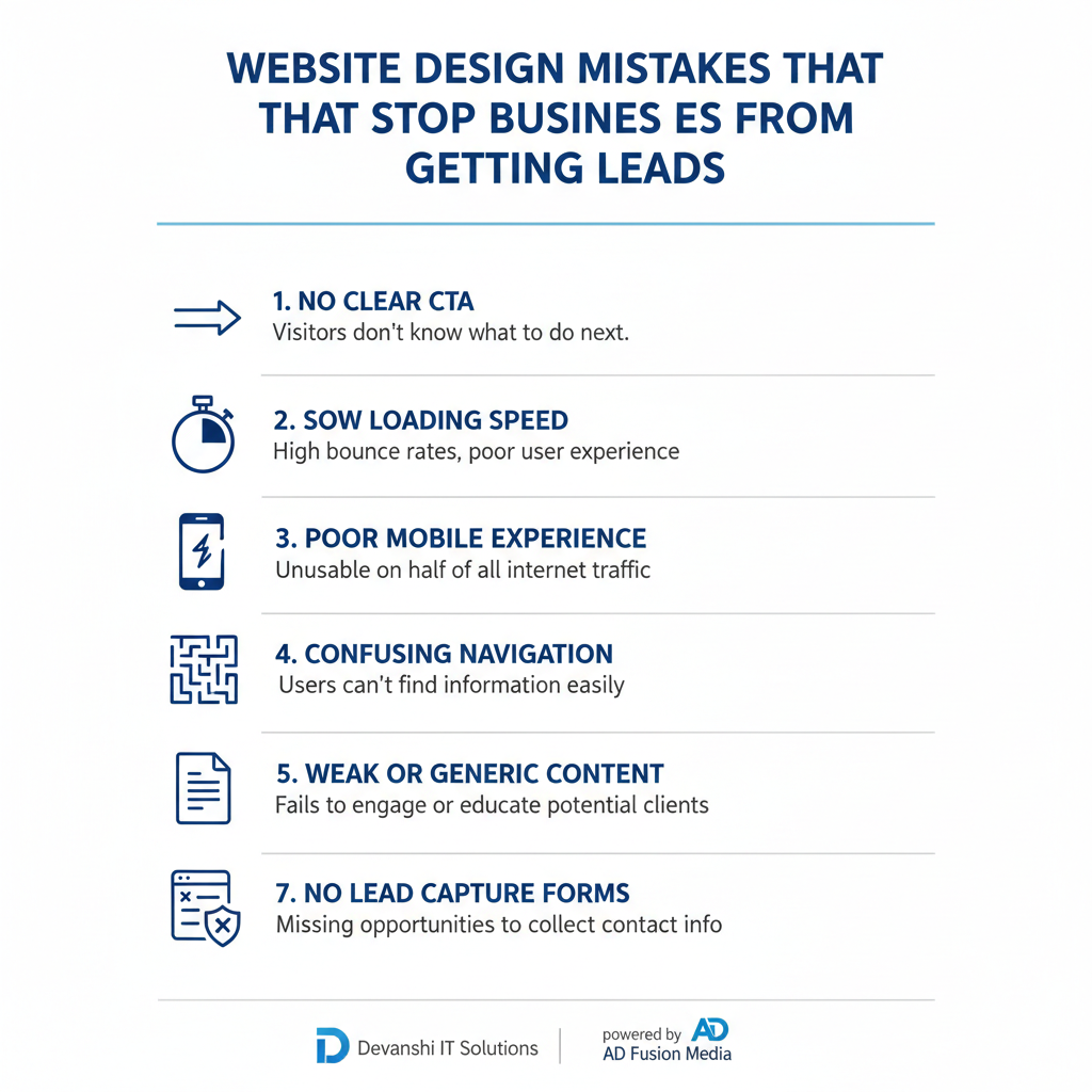 Website Design Mistakes That Stop Businesses from Getting Leads